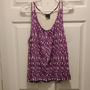 Faded Glory Purple and White Tank Top